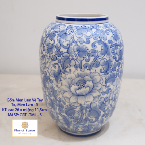 Alternative view of Bình Gốm - Trụ Men Lam-GSO