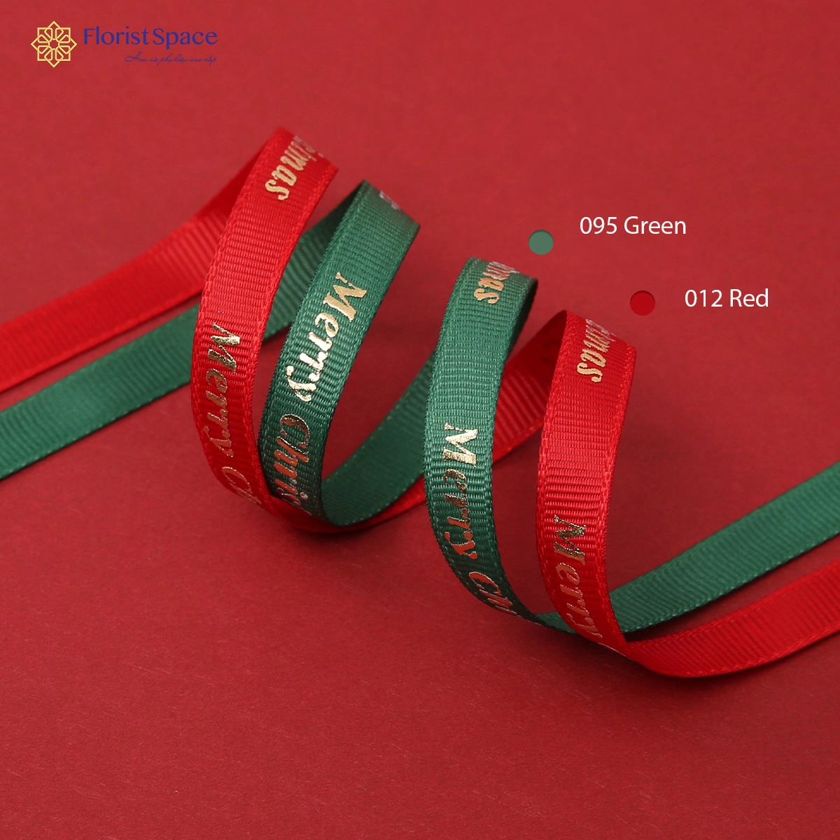 Ribbon 1cm Merry Christmas - MC - GSO - Ảnh 2