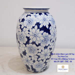 Bình Gốm - Trụ Hoa Cúc-GSO